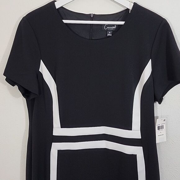 Connected Apparel women's black and white mature career wear dress plus 16 NWT - Picture 4 of 11